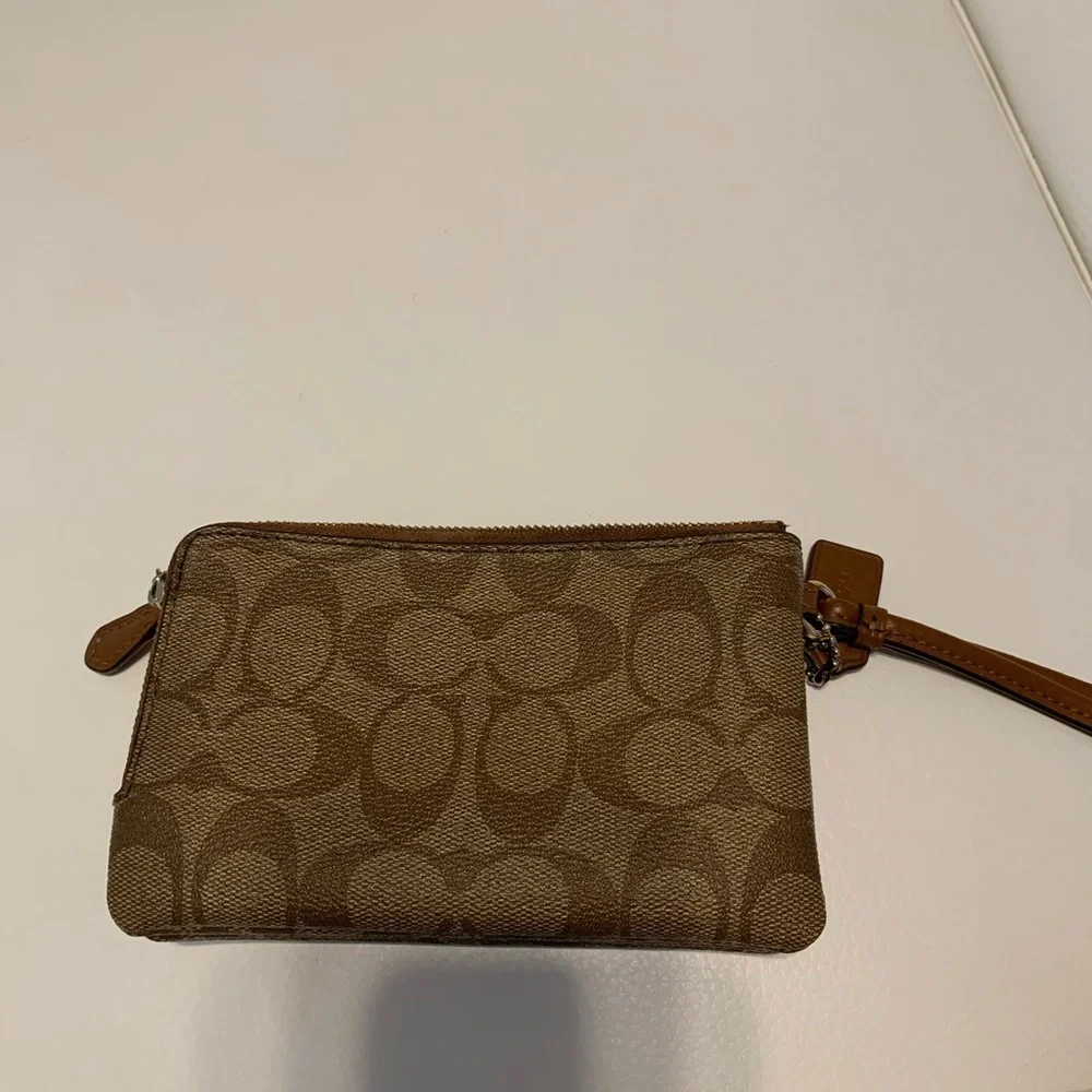 Coach Brown Monogram Clutch